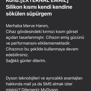 Dyson Süpürge Silikon Soyulması