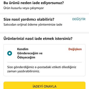 Amazon Arızalı Gelen Ürünün İade Kargosunu Bana Yansıtıyor Etik Değil
