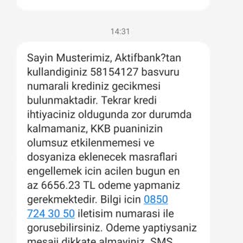 Aktif Bank Zor Zamanımda Bankanın Yardım Yoksunluğu