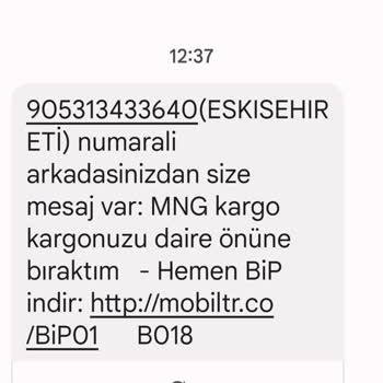 MNG Kargo'nun Kapı Önüne Ürünü Bırakarak Haber Vermeden Ayrılması