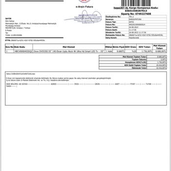 Onvo 55 İnç Televizyon