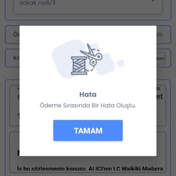 LCW Ödeme Hata