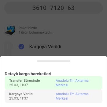 Kargom Hepsijet Te Hala Transfer Sürecinde