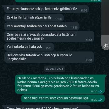 Turkcell Mobil Hizmetlerde Yaşanan Taahhüt Ve Fatura Karmaşası