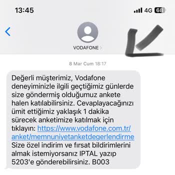 Vodafone Paketinin Söylenen Fiyat Olmaması
