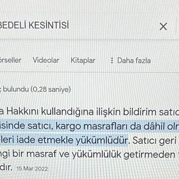 Elvinintarzi.com ELVİN'İN Tarzı 100 TL İademden Kesinti Yaptı Kargo Bedeli Diye