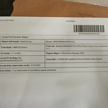 FLO Ayakkabı Çok Çabuk Deforme Olan Reebok