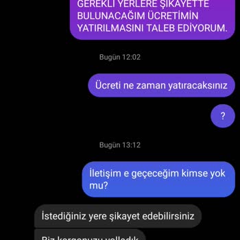 Aras Kargo Ücretimin Yatırılmasını İstiyorum