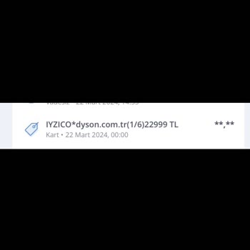 Dyson Parası Çekildi Siparişim Oluşturulması