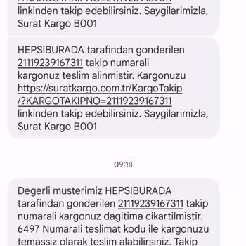 Sürat Kargo Eve Teslimat Etmiyor Bırakıp Gidiyor.
