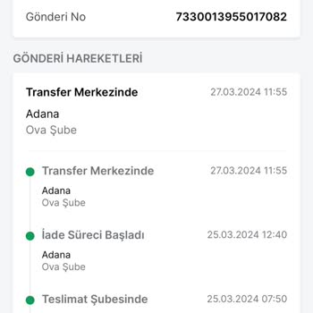 Trendyol Express Siparişimi Teslim Etmeden İade Başlattı