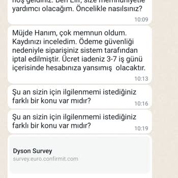 Dyson Sipariş İptali Hakkında