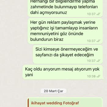 İki Hayat Düğün Fotoğrafçısı Hayal Kırıklığı: Beklenen Fotoğraflar Nerede?