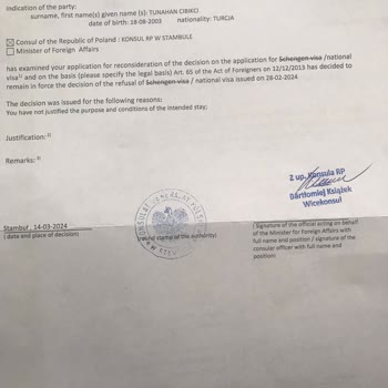 VFS Global Vize Reddi Ve İtiraz