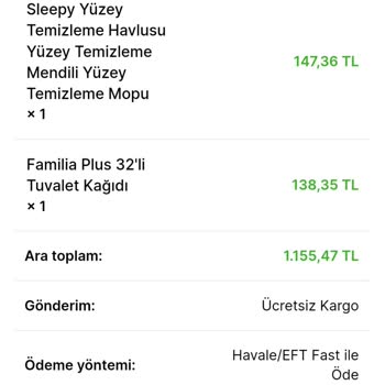 Yeşil Gross Sipariş Gecikmesi Ve İletişim Sorunu