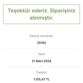 Yeşil Gross Sipariş Gecikmesi Ve İletişim Sorunu