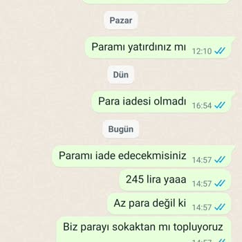 Moda_arife (instagram) Ücret İade İstiyorum