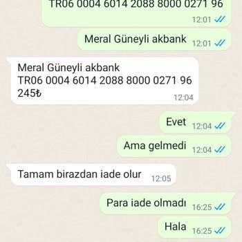 Moda_arife (instagram) Ücret İade İstiyorum