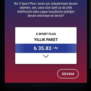 S Sport Üyeliğimi İptal Etiğim Halde Üyeliğimi Yeniledi