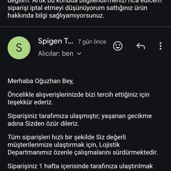 Spigen Ön Siparişli Ürün
