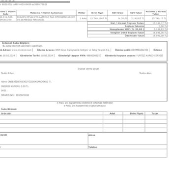 Trendyol'dan Aldığım Philips Kahve Makinesi Mağduriyeti