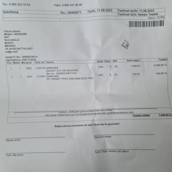 Samsung Telefon Samsung A 14 Problem Yaşıyorum