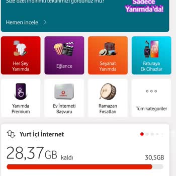 Vodafone Yüksek Gelen Fatura