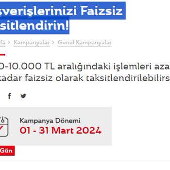 Ziraat Bankası Alışverişlerinizi Faizsiz Taksitlendirin! Kampanyası