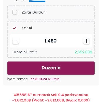 Finans Yatırım Uygulaması Zarar Ettirmek İçin Kurgulanmış.