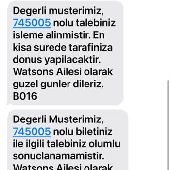 Watsons Bilgisiz Satış Elemanınız 2500 Lira Bana Zarar Ettirdi