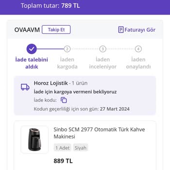 N11'den Alınan Ürünün İadesi İle İlgili Sorun