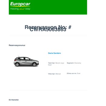 Europcar'a Yakışmadı Mağdur Ettiler