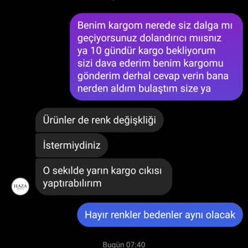 Hazaaofficial Kargomu Göndermiyor