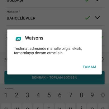 Watsons Sepette Yeterli Ürün Bulunmuyor
