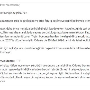 Shopify.com Shopify Kullanmadığım Hizmetin Ücret İadesini Yapmıyor.