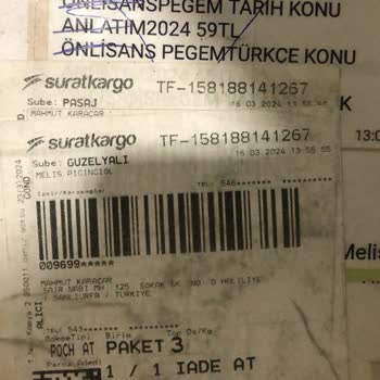 Sürat Kargo Tarafından Mağdur Edildim