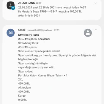 Strawberry Butik Siparişimi Göndermiyor.