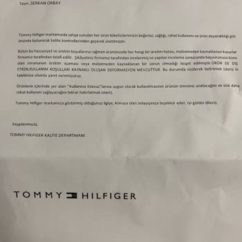 Tommy Hilfiger Kenarları Açılan Ve İçindeki Kumaşı Yırtılan Ayakkabı
