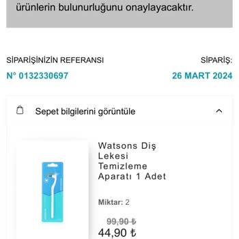 Watsons Tıkla Gel Al Mağduriyeti