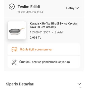 Karaca Züccaciye Hatalı Ürün Değişimi Gecikmesi