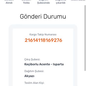 Akyazı Sürat Kargo Kargomun Başkasına Teslim Edilmesi