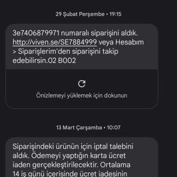 Vivense'den Paramı Geri Alamıyorum