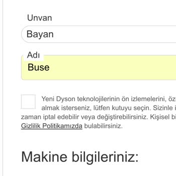 Dyson Seri Numarası Zaten Kayıtlı