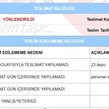 Aras Kargo Teslim Edilmeyen Kargo