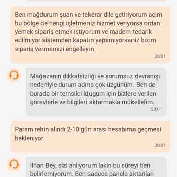Trendyol Yemek Sipariş İptali Ve