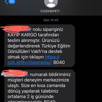 Çiçek Sepeti Ve MNG Kargo Kayıp Kargo