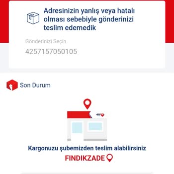 Aras Kargo Fındıkzade Şubesi Kargomu Teslim Etmemesi