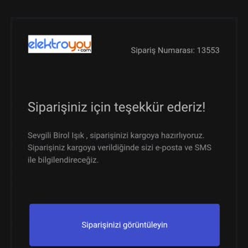 Elektroyou Ürün Göndermiyor