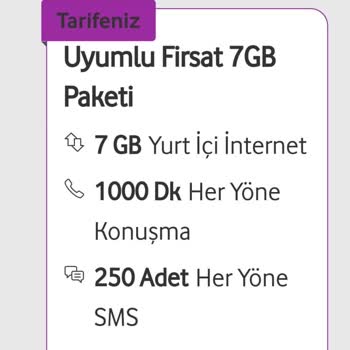 Vodafone Tarife Ücreti İle İlgili