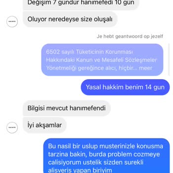 H&R Butik Değişim Hakkım Engellendi: Müşteri Memnuniyetsizliği
